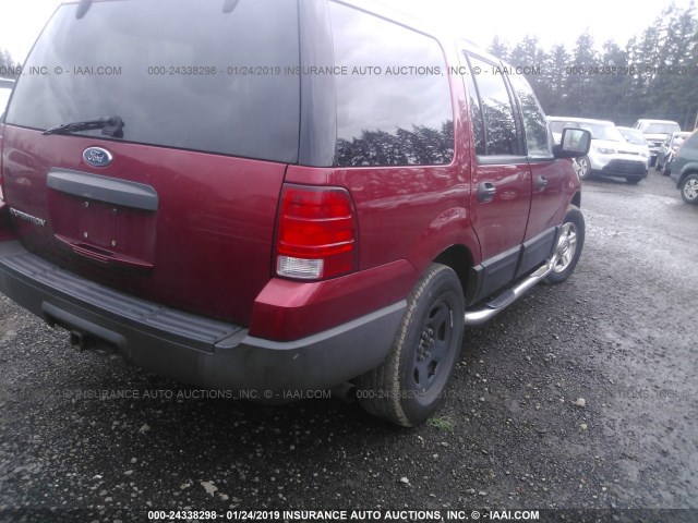 1FMPU14W74LA18406 - 2004 FORD EXPEDITION XLS RED photo 4