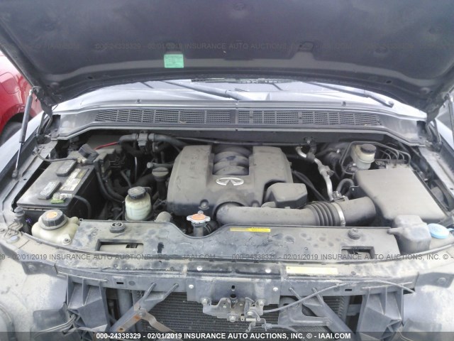 5N3AA08A26N814115 - 2006 INFINITI QX56 GRAY photo 10