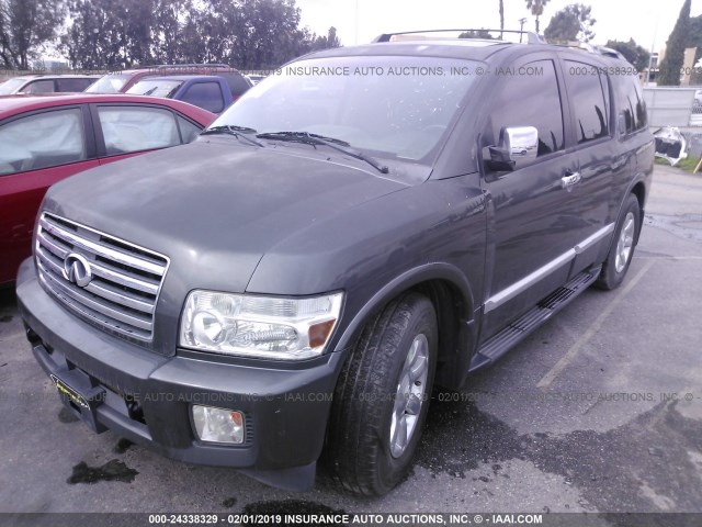 5N3AA08A26N814115 - 2006 INFINITI QX56 GRAY photo 2