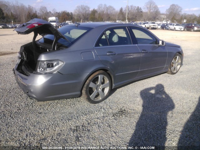 WDDHF5GB8BA473122 - 2011 MERCEDES-BENZ E 350 GRAY photo 4