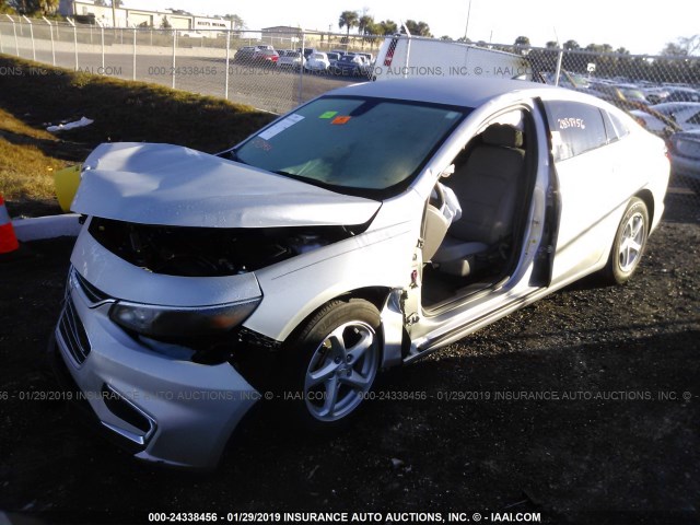1G1ZB5ST1HF160427 - 2017 CHEVROLET MALIBU LS SILVER photo 2