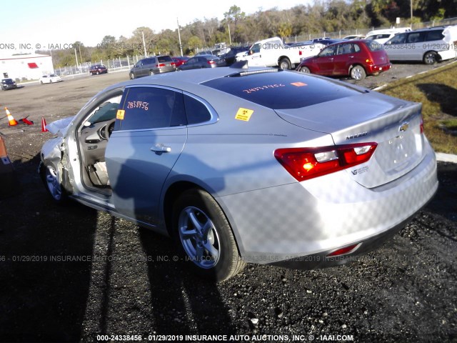 1G1ZB5ST1HF160427 - 2017 CHEVROLET MALIBU LS SILVER photo 3