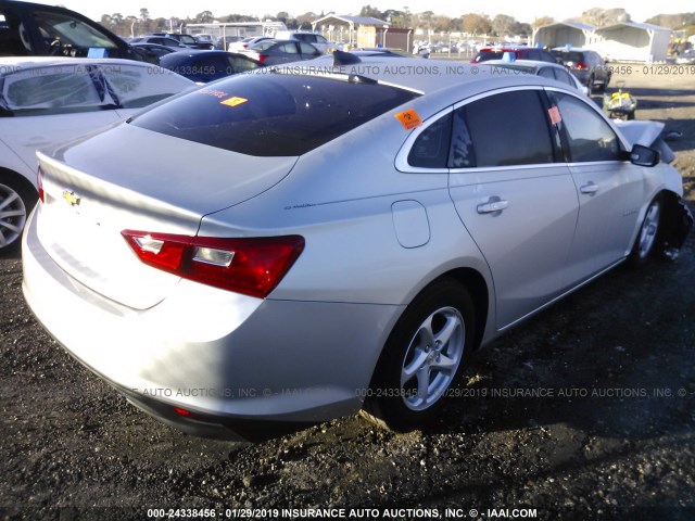 1G1ZB5ST1HF160427 - 2017 CHEVROLET MALIBU LS SILVER photo 4