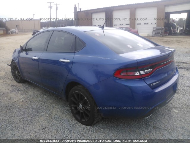 1C3CDFCH1DD306438 - 2013 DODGE DART LIMITED/R/T BLUE photo 3