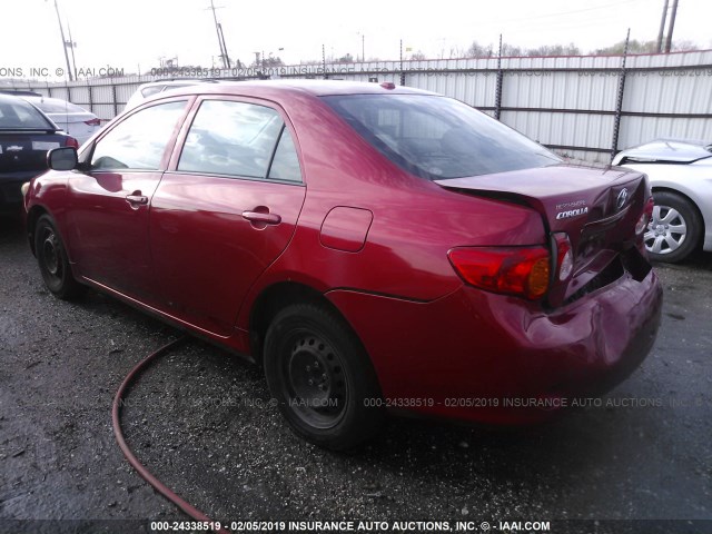 JTDBL40E09J052061 - 2009 TOYOTA COROLLA LE/XLE RED photo 3