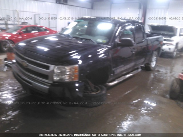 1GCEK29069Z113183 - 2009 CHEVROLET SILVERADO K1500 LT BLACK photo 2