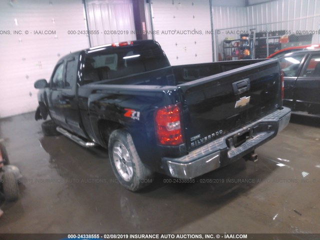 1GCEK29069Z113183 - 2009 CHEVROLET SILVERADO K1500 LT BLACK photo 3