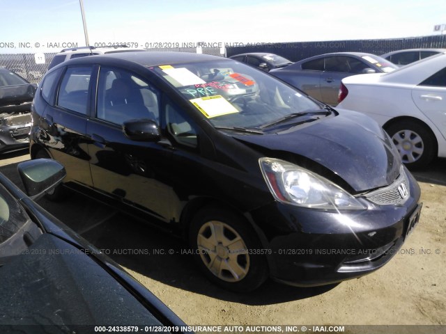 JHMGE8H35DC077611 - 2013 HONDA FIT BLACK photo 1