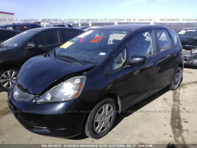 JHMGE8H35DC077611 - 2013 HONDA FIT BLACK photo 2