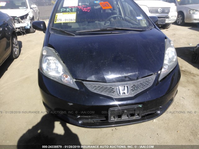 JHMGE8H35DC077611 - 2013 HONDA FIT BLACK photo 6