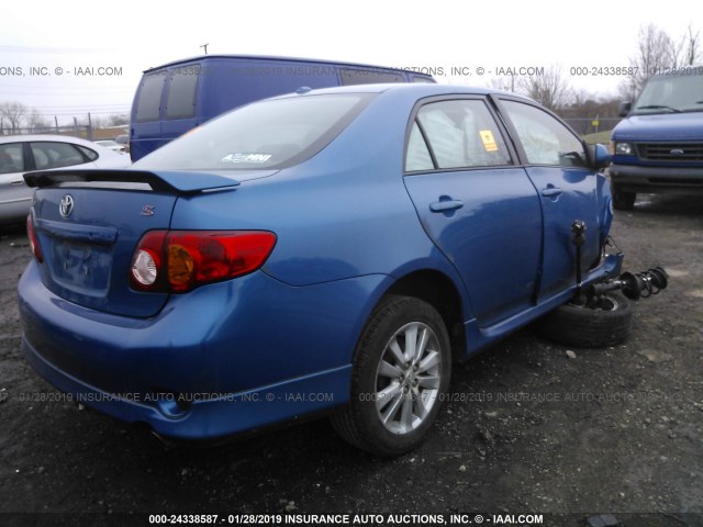 2T1BU4EEXAC461190 - 2010 TOYOTA COROLLA S/LE/XLE BLUE photo 4