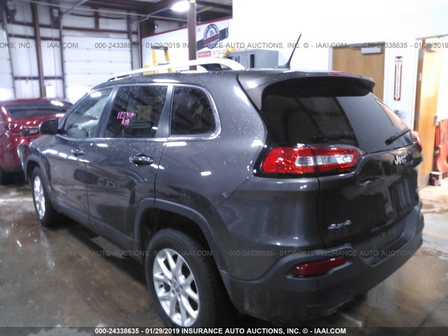 1C4PJMCBXEW200310 - 2014 JEEP CHEROKEE LATITUDE GRAY photo 3