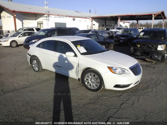 1C3CCBAB0EN209155 - 2014 CHRYSLER 200 LX WHITE photo 1