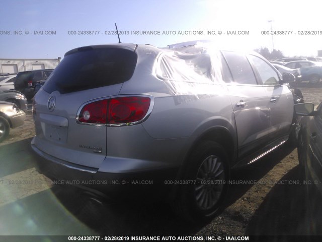 5GAER23D19J184346 - 2009 BUICK ENCLAVE CXL SILVER photo 4