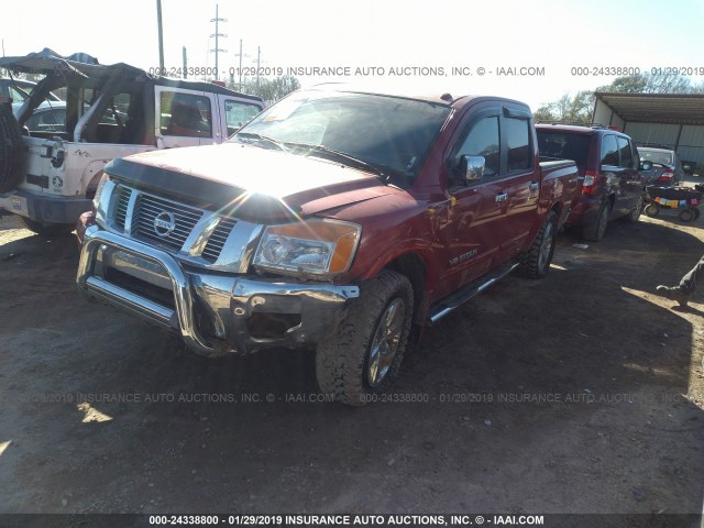 1N6BA0EC0AN312670 - 2010 NISSAN TITAN XE/SE/LE/PRO-4X RED photo 2