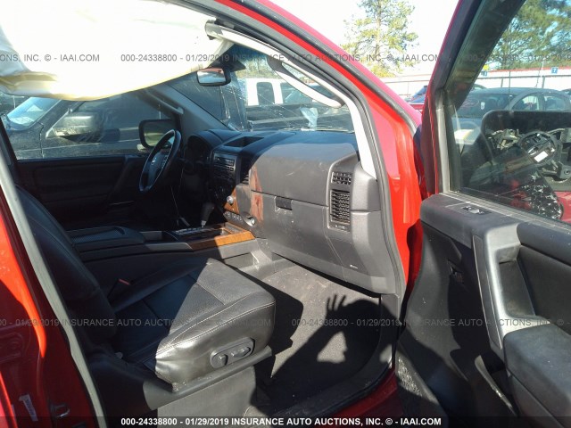 1N6BA0EC0AN312670 - 2010 NISSAN TITAN XE/SE/LE/PRO-4X RED photo 5