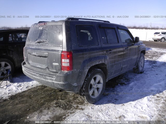 1C4NJRFB4GD691231 - 2016 JEEP PATRIOT LATITUDE BLACK photo 4