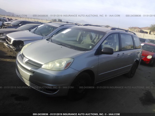 5TDZA23C25S246655 - 2005 TOYOTA SIENNA CE/LE SILVER photo 2