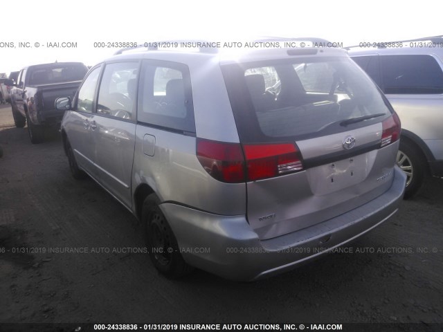 5TDZA23C25S246655 - 2005 TOYOTA SIENNA CE/LE SILVER photo 3