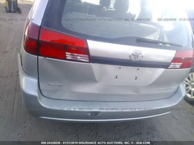 5TDZA23C25S246655 - 2005 TOYOTA SIENNA CE/LE SILVER photo 6