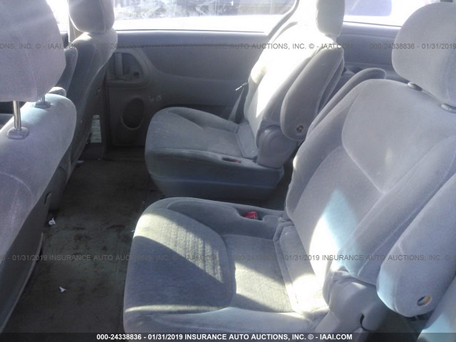 5TDZA23C25S246655 - 2005 TOYOTA SIENNA CE/LE SILVER photo 8