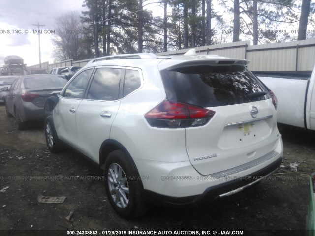 JN8AT2MT8JW490668 - 2018 NISSAN ROGUE S/SL/SV WHITE photo 3