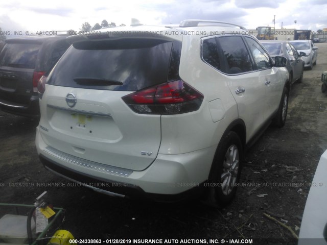 JN8AT2MT8JW490668 - 2018 NISSAN ROGUE S/SL/SV WHITE photo 4