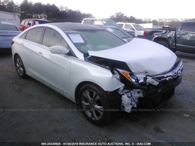 5NPEC4AC9DH718863 - 2013 HYUNDAI SONATA SE/LIMITED WHITE photo 1