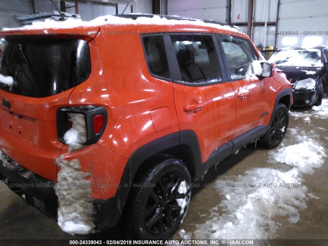 ZACCJBBB8HPE68830 - 2017 JEEP RENEGADE LATITUDE ORANGE photo 4