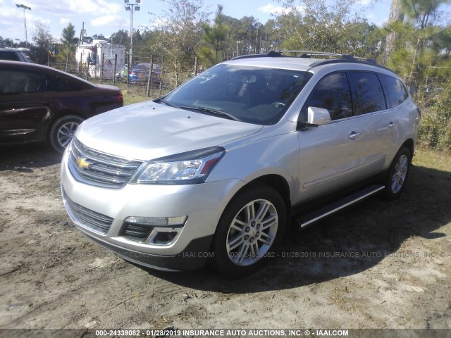 1GNKRGKD9FJ350275 - 2015 CHEVROLET TRAVERSE LT SILVER photo 2