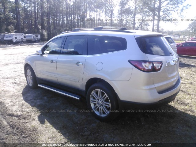 1GNKRGKD9FJ350275 - 2015 CHEVROLET TRAVERSE LT SILVER photo 3