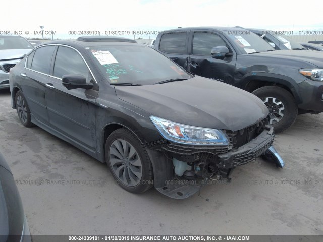 1HGCR6F72EA000546 - 2014 HONDA ACCORD HYBRID/TOURING BLACK photo 1