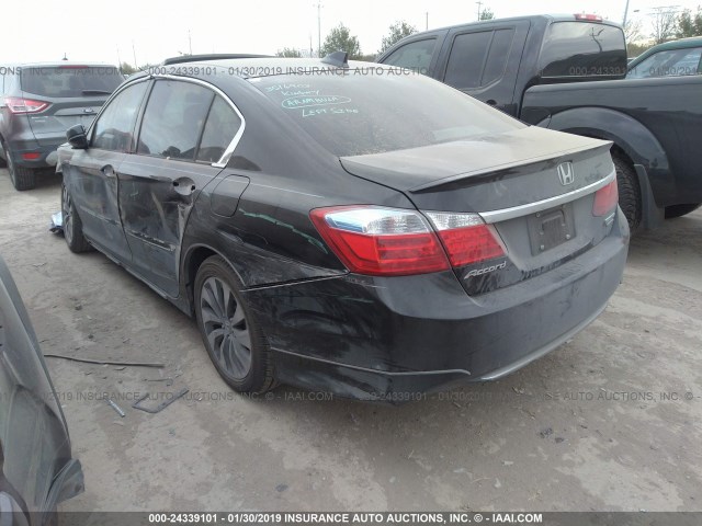 1HGCR6F72EA000546 - 2014 HONDA ACCORD HYBRID/TOURING BLACK photo 3