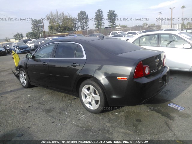 1G1ZB5E09CF333203 - 2012 CHEVROLET MALIBU LS BLACK photo 3