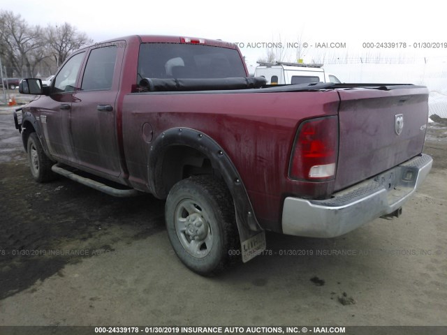 3D7TT2CT9BG554356 - 2011 DODGE RAM 2500 RED photo 3