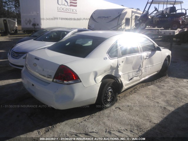 2G1WS553681364579 - 2008 CHEVROLET IMPALA POLICE WHITE photo 4