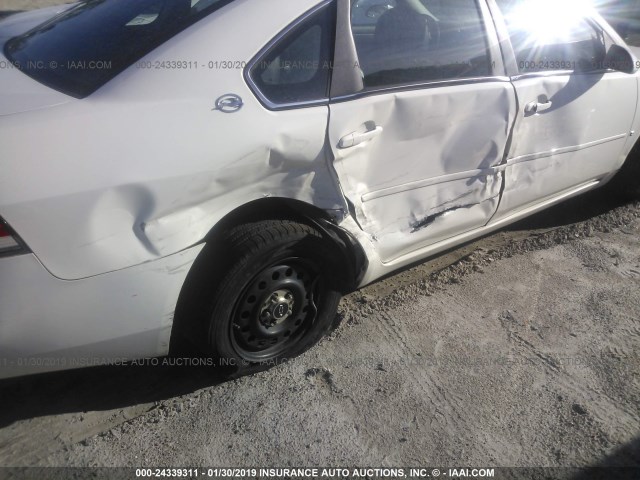 2G1WS553681364579 - 2008 CHEVROLET IMPALA POLICE WHITE photo 6