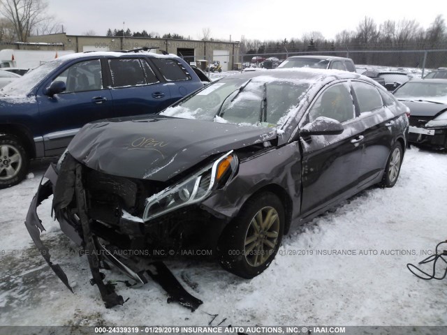 5NPE24AF7FH140522 - 2015 HYUNDAI SONATA SE BROWN photo 2