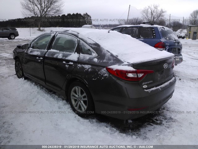 5NPE24AF7FH140522 - 2015 HYUNDAI SONATA SE BROWN photo 3