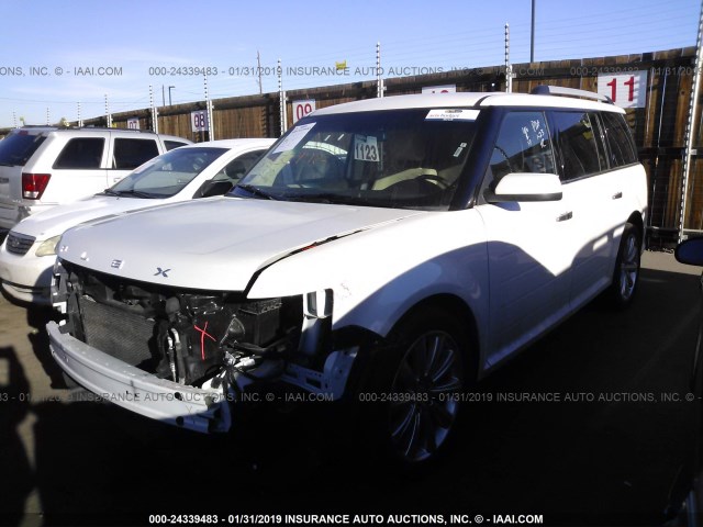 2FMHK6DT6JBA21063 - 2018 FORD FLEX LIMITED WHITE photo 2