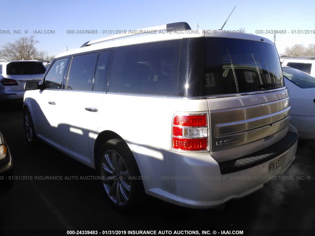 2FMHK6DT6JBA21063 - 2018 FORD FLEX LIMITED WHITE photo 3