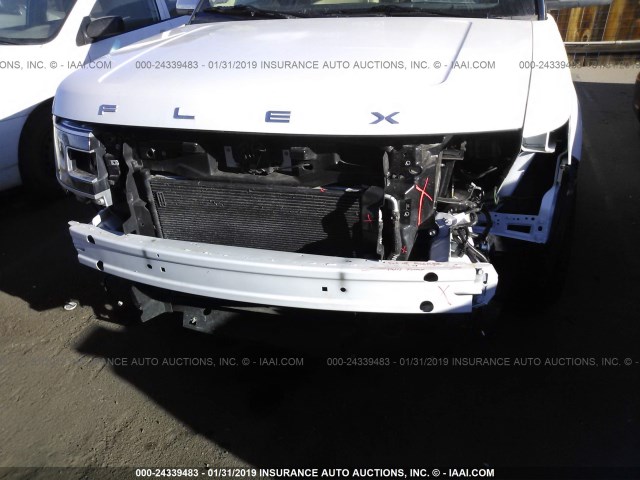 2FMHK6DT6JBA21063 - 2018 FORD FLEX LIMITED WHITE photo 6