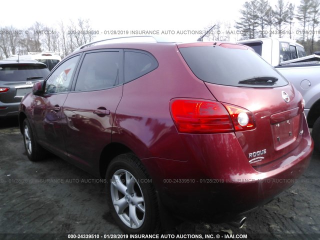 JN8AS58V89W162937 - 2009 NISSAN ROGUE S/SL RED photo 3