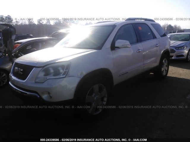 1GKER33748J231211 - 2008 GMC ACADIA SLT-2 WHITE photo 2