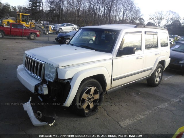 1J8HG48K88C189088 - 2008 JEEP COMMANDER SPORT WHITE photo 2