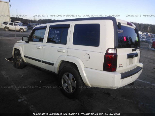 1J8HG48K88C189088 - 2008 JEEP COMMANDER SPORT WHITE photo 3