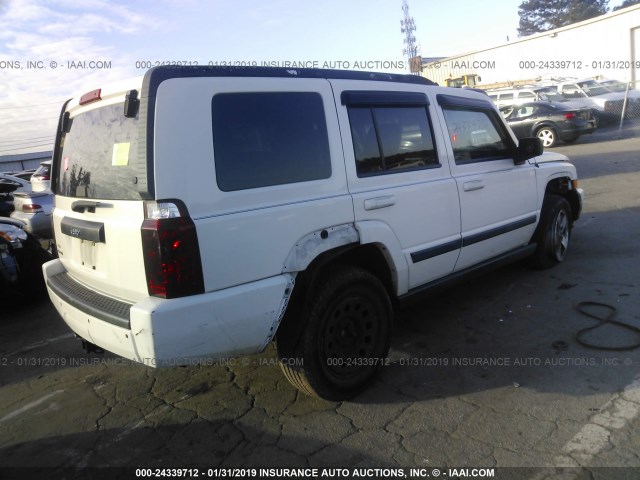 1J8HG48K88C189088 - 2008 JEEP COMMANDER SPORT WHITE photo 4