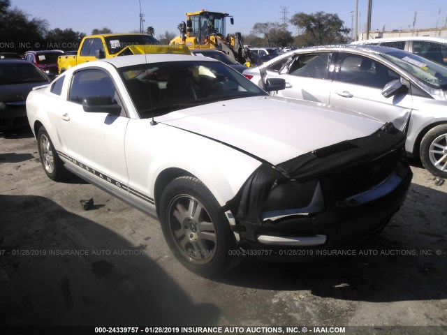 1ZVFT80N675267259 - 2007 FORD MUSTANG WHITE photo 1
