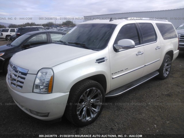 1GYFK66838R125709 - 2008 CADILLAC ESCALADE ESV WHITE photo 2