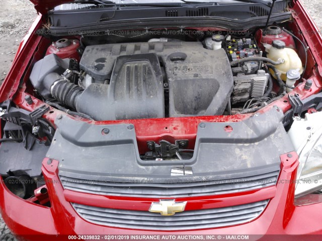 1G1AF1F50A7180884 - 2010 CHEVROLET COBALT 2LT RED photo 10